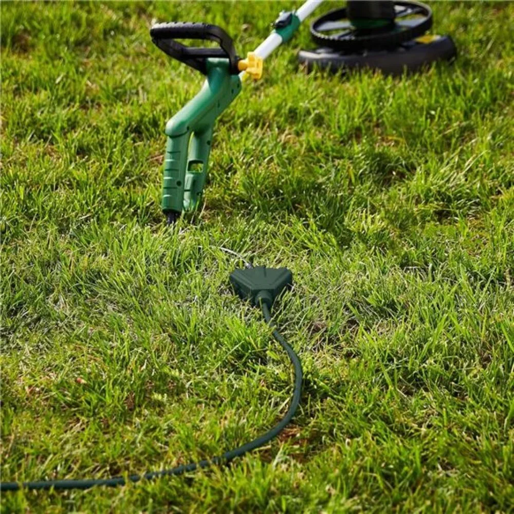 25-Foot 3-Prong Vinyl Indoor/Outdoor Extension Cord with 3 Outlets